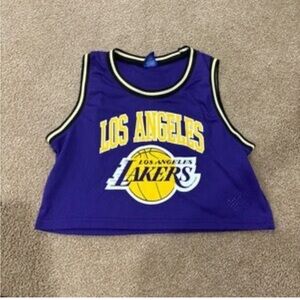 NBA Los Angeles Lakers mesh Cropped Jersey Top Sz xl